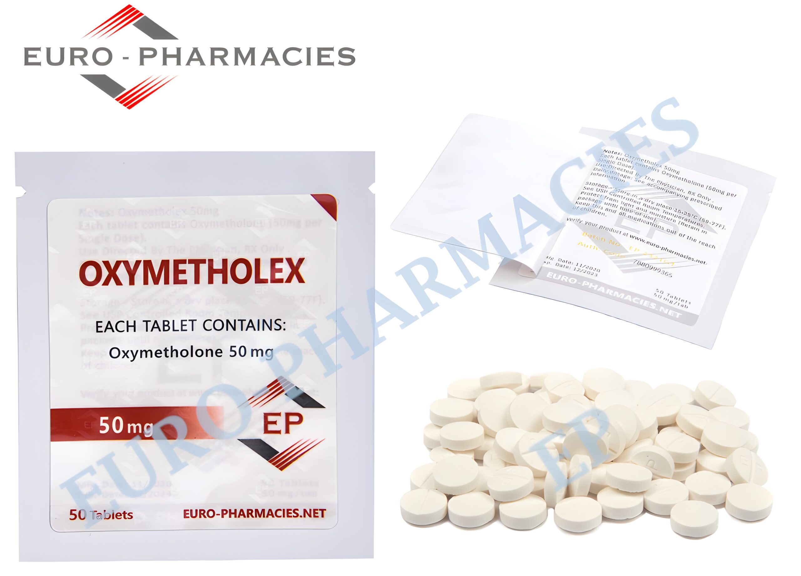 Euro Pharmacies Oxymetholex (Anadrol) – 50mg/tab – 50 tab/bag